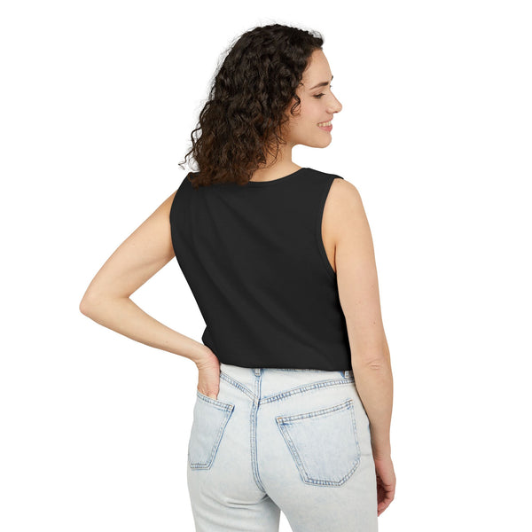 Unisex Cotton Tank Top – Garment-Dyed Flying Turtle Print