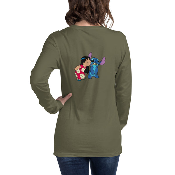 Disney Lilo & Stitch long sleeve tee made from soft, breathable cotton