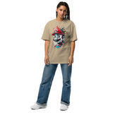 oversize faded t shirt khaki color super mario front 