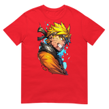 naruto art unisex red front softtyle  t shirt